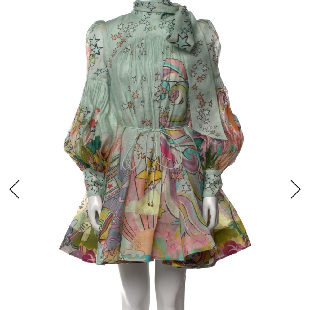 Zimmermann Multicolor Printed Mini Dress